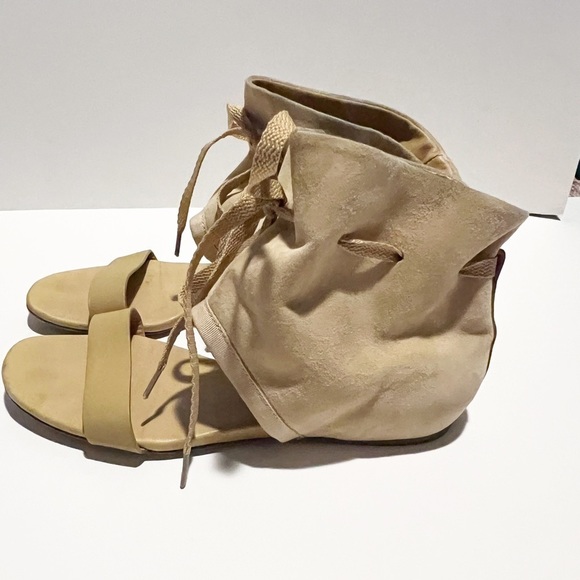 See by Chloe Nude Suede Ankle Cuff Sandal - Picture 7 of 11
